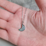 Snow Moon Crescent Moon Dust Necklace Hypoallergenic