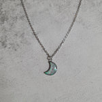 Snow Moon Crescent Moon Dust Necklace Hypoallergenic